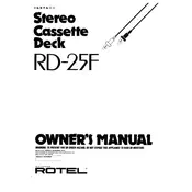 Rotel RD-25F Cassette Deck manual cover