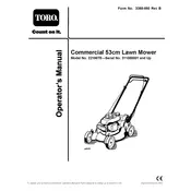 Toro Commercial 53-cm 22186TE Mower manual cover