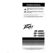 Peavey XR-800C Mixer manual cover