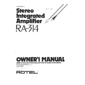 Rotel RA-314 Amplifier manual cover