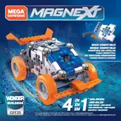 Mega Construx Mattel Inventions Magnext 4-in-1 Mag-Racers GFF25 Construction Set manual cover