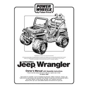 Power Wheels Mattel Jeep Wrangler 75598 Toy manual cover