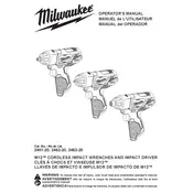 Milwaukee M12 Fuel 2461-20 Wrench manual cover