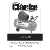 Clarke 2320910 Cougar 25 Air Compressor manual cover