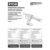 Ryobi PCL901 Adhesive Gun manual cover