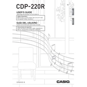 Casio CDP220R Keyboard manual cover