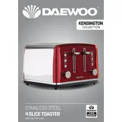 Daewoo Kensington 4 Slice Toaster SDA1587 Toaster manual cover