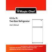 Magic Chef HVDR430BE Refrigerator manual cover