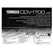 Yamaha CDV-1700 Disc Player manual cover