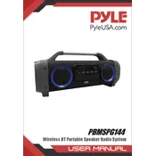 Pyle PBMSPG144 Speaker System manual cover