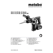 Metabo KHA 18 LTX BL 24 Quick SE Hammer manual cover