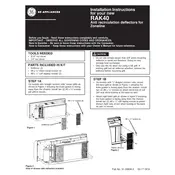 GE RAK40 Deflector manual cover