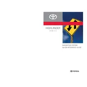 Toyota Highlander Navigation 2011 SUV manual cover