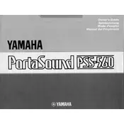 Yamaha PSS-560 Keyboard manual cover