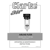 Clarke 3120501 CAT184 Airline Filter manual cover