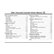 Chevrolet Colorado 2006 manual cover