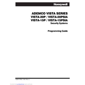 Honeywell VISTA-15P Security System manual cover