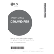 LG UD551GKG3 UD551GKG3.ABKEUS Dehumidifier manual cover