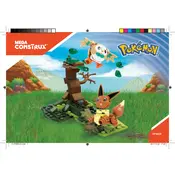 Mega Construx Mattel Pokemon Rowlet VS Eevee FPM08 Construction Set manual cover