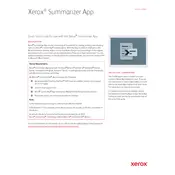 Xerox Summarize Application manual cover