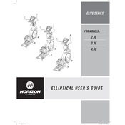 Horizon Fitness 2.3E 2007 Elliptical manual cover