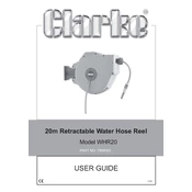 Clarke 795020 WHR20 20m Retractable Water Hose Reel manual cover