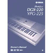 Yamaha Portable Grand DGX-220 Keyboard manual cover