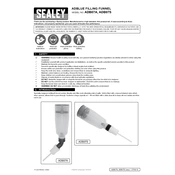 Sealey ADB07A Funnel manual cover