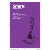 Shark SONIC DUO KD401T Cleaner manual cover