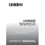 Uniden UH8060S Transceiver manual cover