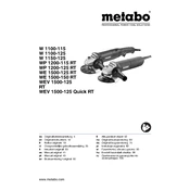 Metabo W 1100-115 Grinder manual cover