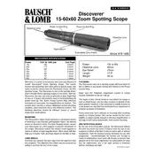 Bushnell 78-1600 Scope manual cover