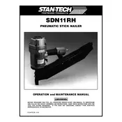 Bostitch SDN11RH Nailer manual cover