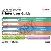 Canon PictBridge Selphy CP740 manual cover