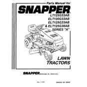 Snapper Series A ELT120G33AB Tractor manual cover