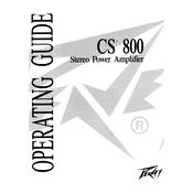 Peavey CS 800 Amplifier manual cover