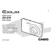 Casio EXZ70 Camera manual cover