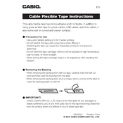 Casio Cable Flexible Tape Tape manual cover