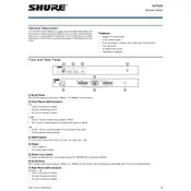 Shure AXT620 Transmitter manual cover