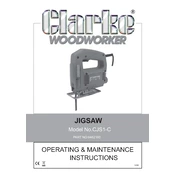 Clarke 6462160 CJS1-C Jigsaw manual cover