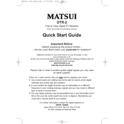 Matsui DTR-2 manual cover