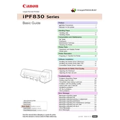 Canon imagePROGRAF iPF830 Series manual cover