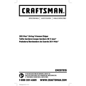 Craftsman CMCST915B Trimmer manual cover