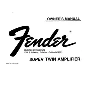 Fender Super Twin 1976 Amplifier manual cover