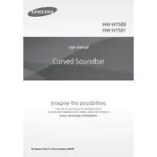 Samsung HW-H7500 Soundbar manual cover