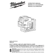 Milwaukee M12 3622-20 Laser manual cover