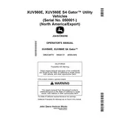 John Deere XUV560E S4 Gator Utility Vehicle manual cover