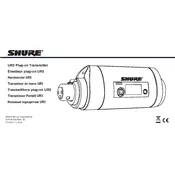 Shure UR3 Transmitter manual cover