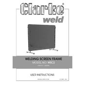 Clarke 6000945 WSC2 Welding Screen Frame manual cover