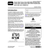 Toro Power Clear 928OHXE 38801 Snow Thrower manual cover